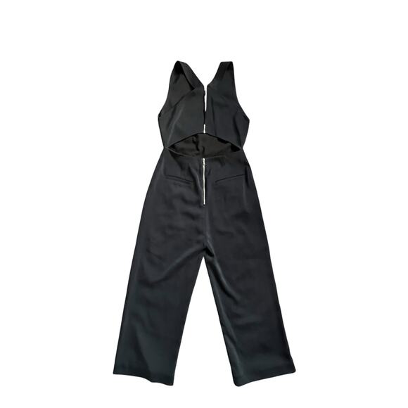 Rebecca Minkoff Black Cutout Sleeveless V-Neck Jumpsuit Size 6 - Picture 5 of 13